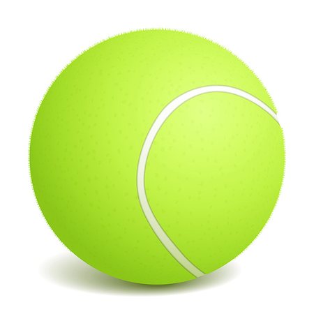 simsearch:400-04833689,k - Tennis ball on white background, vector eps10 illustration Stock Photo - Budget Royalty-Free & Subscription, Code: 400-07054468