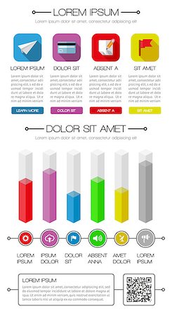 simsearch:400-06880792,k - Ui, infographics and web elements including flat design. EPS10 vector illustration. Stock Photo - Budget Royalty-Free & Subscription, Code: 400-07054731