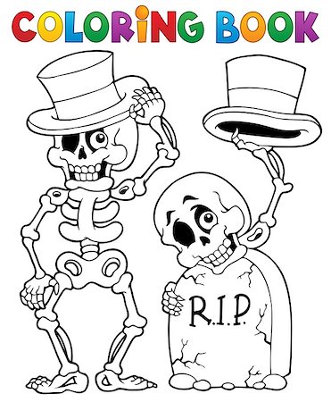 simsearch:400-05686860,k - Coloring book Halloween character 6 - eps10 vector illustration. Stock Photo - Budget Royalty-Free & Subscription, Code: 400-07055481