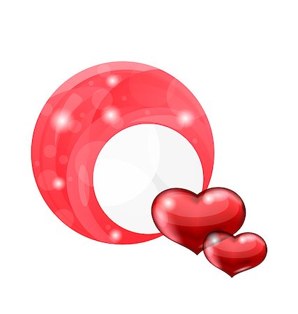 Illustration Valentine's day bubble with red hearts - vector Stock Photo - Budget Royalty-Free & Subscription, Code: 400-07055613