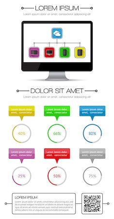 simsearch:400-06880792,k - Ui, infographics and web elements including flat design. EPS10 vector illustration. Stock Photo - Budget Royalty-Free & Subscription, Code: 400-07055671