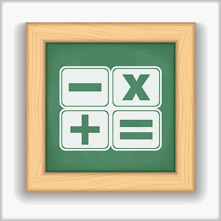 simsearch:400-04917346,k - Blackboard with icon of a calculator, vector eps10 illustration Stock Photo - Budget Royalty-Free & Subscription, Code: 400-07056569