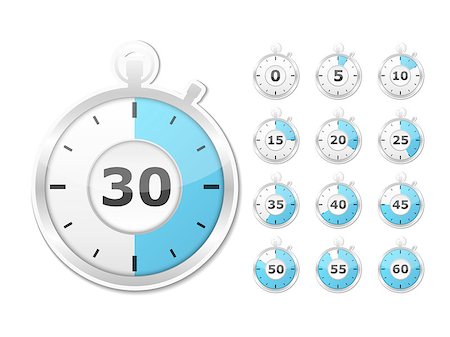 simsearch:600-06702130,k - Set of paper timers, vector eps10 illustration Stock Photo - Budget Royalty-Free & Subscription, Code: 400-07051068