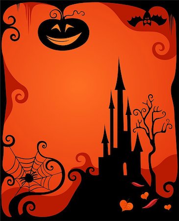 illustration of a halloweens cards Stock Photo - Budget Royalty-Free & Subscription, Code: 400-07052355