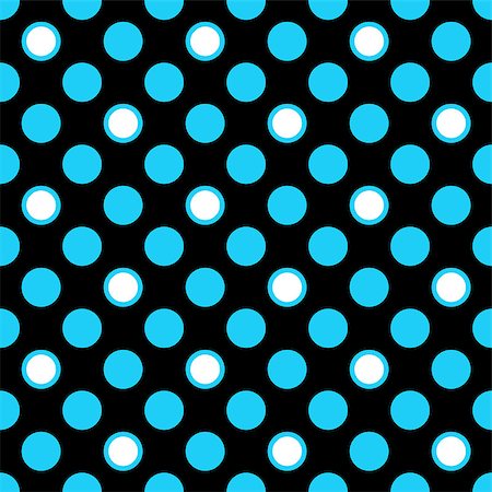 Seamless black vintage pattern with white and blue polka dots (vector) Foto de stock - Super Valor sin royalties y Suscripción, Código: 400-07052839