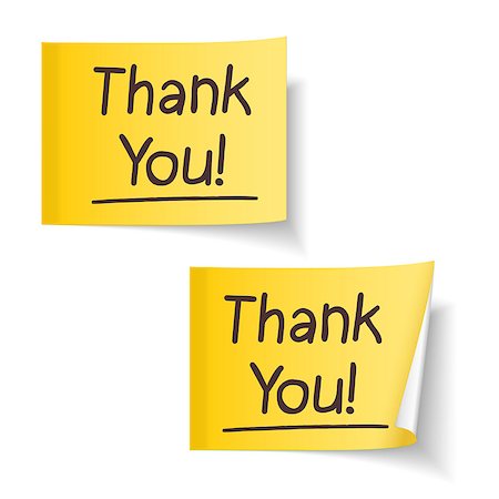 simsearch:400-06327059,k - Words "Thank You" on yellow sticky note, vector eps10 illustration Foto de stock - Super Valor sin royalties y Suscripción, Código: 400-07052936