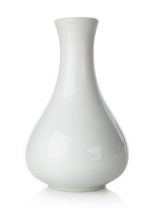 White vase isolated on a white background Stock Photo - Budget Royalty-Free & Subscription, Code: 400-07053173