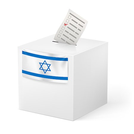 statue of david - Election in Israel: ballot box with voicing paper isolated on white background. Stock Photo - Budget Royalty-Free & Subscription, Code: 400-07053231