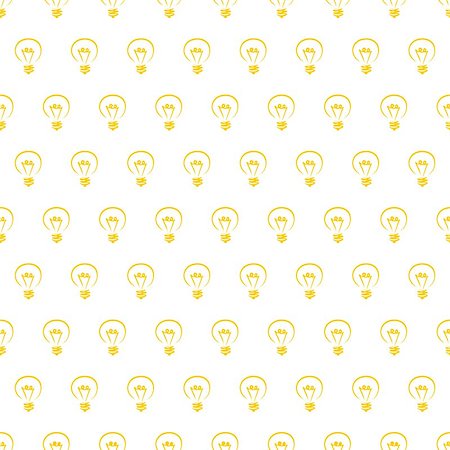 Seamless vector pattern with hand drawn yellow light bulbs on white background texture. For website design, blog, www, desktop wallpaper, scrapbook, invitation card. Sign of creative and invention Stock Photo - Budget Royalty-Free & Subscription, Code: 400-07061427