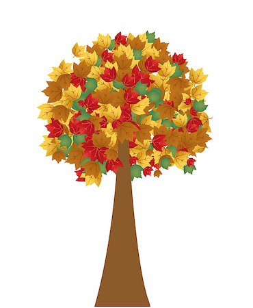 simsearch:400-05256623,k - Autumn leaves vector illustration Photographie de stock - Aubaine LD & Abonnement, Code: 400-07061619