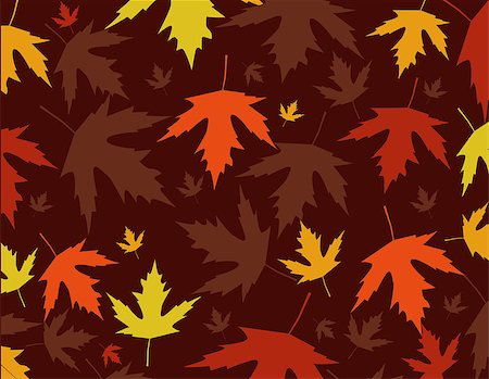 simsearch:400-05256623,k - Autumn leaves vector illustration Photographie de stock - Aubaine LD & Abonnement, Code: 400-07061624