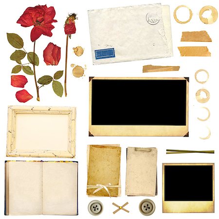 simsearch:400-05892111,k - Collection elements for scrapbooking. Objects isolated on white background Stock Photo - Budget Royalty-Free & Subscription, Code: 400-07061866