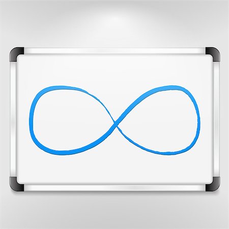 simsearch:400-07418602,k - Blue infinity symbol on whiteboard, vector eps10 illustration Stock Photo - Budget Royalty-Free & Subscription, Code: 400-07062121