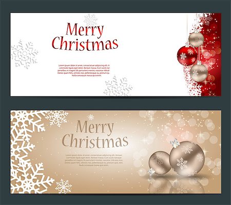 Set of cards with Christmas BALLS, stars and snowflakes,vector  illustration Stock Photo - Budget Royalty-Free & Subscription, Code: 400-07062306