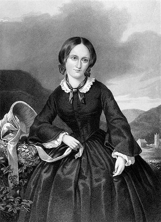 simsearch:400-05228888,k - Charlotte Bronte (1816-1855) on engraving from 1885. English novelist and poet. Engraved by W.G. Jackman and published in "Queenly Women Crowned and Uncrowned'',USA,1885. Stock Photo - Budget Royalty-Free & Subscription, Code: 400-07089133