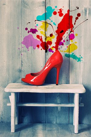 simsearch:400-04450069,k - Retro photo of red shoes Stock Photo - Budget Royalty-Free & Subscription, Code: 400-07089530