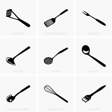denis_barbulat (artist) - Set of Kitchen tools Stock Photo - Budget Royalty-Free & Subscription, Code: 400-07094781