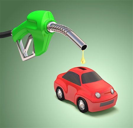 Concept of saving gasoline with a drop falling into the car bank. Stock Photo - Budget Royalty-Free & Subscription, Code: 400-07096088