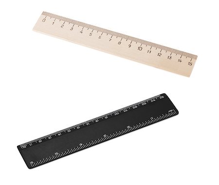 simsearch:400-04424177,k - Two rulers. Isolated on white background Stock Photo - Budget Royalty-Free & Subscription, Code: 400-07098524
