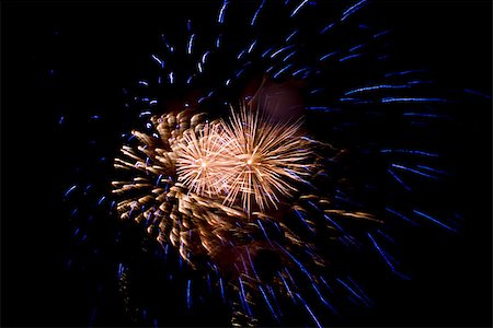 simsearch:400-06745167,k - Fireworks on the dark sky during the night of the feast. Stock Photo - Budget Royalty-Free & Subscription, Code: 400-07093765