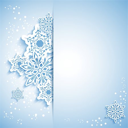simsearch:400-07103223,k - Christmas Snowflake Greeting Card with White Blue Background Stock Photo - Budget Royalty-Free & Subscription, Code: 400-07104868