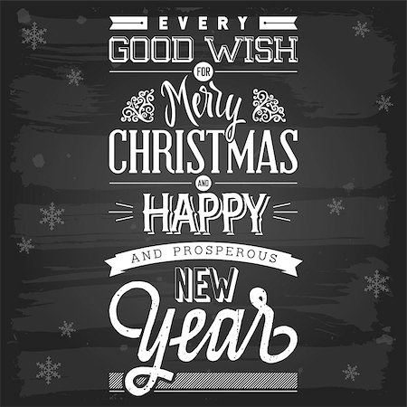 font design background - Christmas and New Year greetings chalkboard. EPS-10 vector with transparency. Stock Photo - Budget Royalty-Free & Subscription, Code: 400-07105180