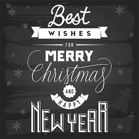 font design background - Christmas and New Year greetings chalkboard. EPS-10 vector with transparency. Stock Photo - Budget Royalty-Free & Subscription, Code: 400-07105182