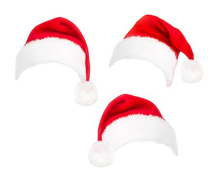 simsearch:400-08491819,k - red santa hats. Vector. Photographie de stock - Aubaine LD & Abonnement, Code: 400-07105512