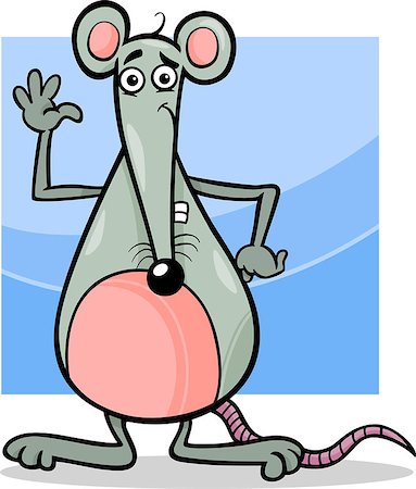 Cartoon Illustration of Cute Mouse or Rat Rodent Stock Photo - Budget Royalty-Free & Subscription, Code: 400-07105593