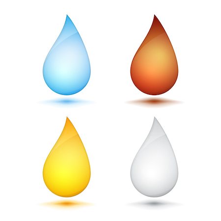 simsearch:400-07982589,k - Set of colored drops on white background, vector eps10 illustration Stock Photo - Budget Royalty-Free & Subscription, Code: 400-07106116