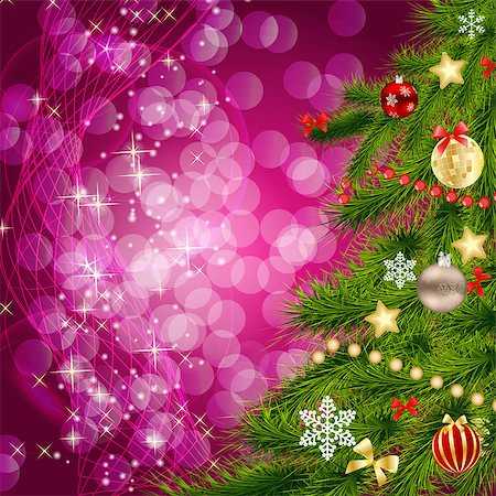 simsearch:400-05233207,k - Abstract beauty Christmas and New Year background. vector illustration Stock Photo - Budget Royalty-Free & Subscription, Code: 400-07107371