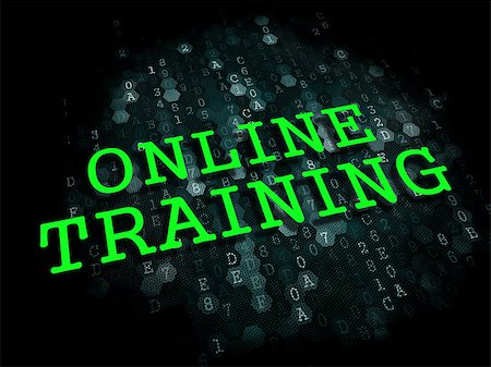 simsearch:400-04331637,k - Online Training. Business Educational Concept. The Word in Light Green Color on Dark Digital Background. Stock Photo - Budget Royalty-Free & Subscription, Code: 400-07100071