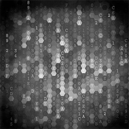 pixelated - Digital Background. Pixelated Series Of Numbers Of Black and Gray Color Falling Down. Stock Photo - Budget Royalty-Free & Subscription, Code: 400-07100107