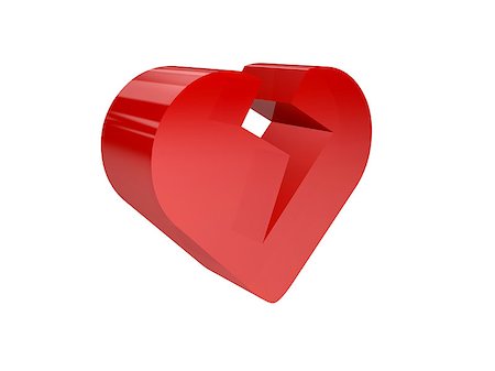 simsearch:400-06207242,k - Big broken heart over white background. Concept 3D illustration. Stock Photo - Budget Royalty-Free & Subscription, Code: 400-07100262