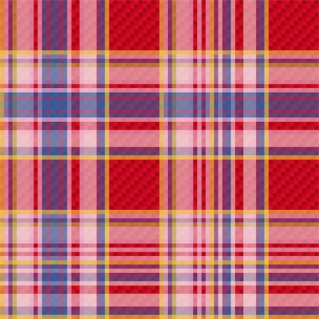 simsearch:400-07215658,k - Tartan traditional checkered vector fabric seamless red and blue pattern Stock Photo - Budget Royalty-Free & Subscription, Code: 400-07100912