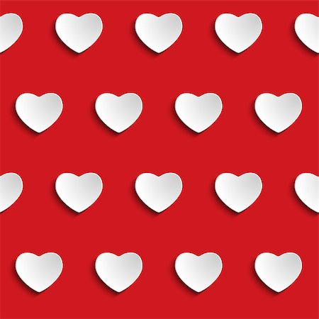simsearch:400-07982444,k - Valentine Day Heart Seamless Pattern Background Vector Photographie de stock - Aubaine LD & Abonnement, Code: 400-07102855