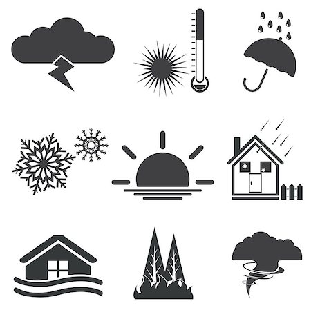 simsearch:400-06416612,k - Weather. Vector set for you design Stock Photo - Budget Royalty-Free & Subscription, Code: 400-07103416