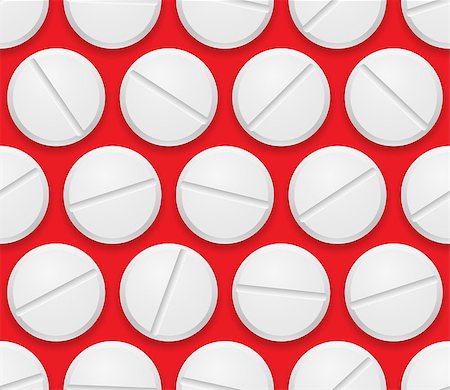 pills vector - Seamless texture realistic tablets on red background Stock Photo - Budget Royalty-Free & Subscription, Code: 400-07114641
