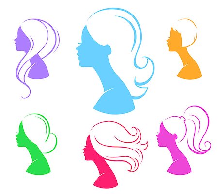 Vector illustration of Woman's silhouette Stock Photo - Budget Royalty-Free & Subscription, Code: 400-07116629