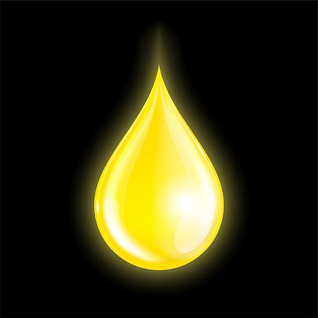Drop of oil isolated on dark background. Vector illustration Stock Photo - Budget Royalty-Free & Subscription, Code: 400-07110877