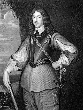simsearch:400-05685013,k - Montagu Bertie, 2nd Earl of Lindsey (1608-1666) on engraving from 1827. English soldier, courtier and politician. Engraved by T.A.Dean and published in ''Portraits of Illustrious Personages of Great Britain'',UK,1827. Stock Photo - Budget Royalty-Free & Subscription, Code: 400-07111310