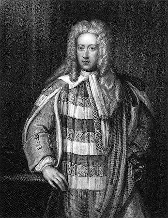 simsearch:400-05685013,k - Henry St John,1st Viscount Bolingbroke (1678-1751) on engraving from 1830. English politician, government official and political philosopher. Engraved by W.T.Fry and published in ''Portraits of Illustrious Personages of Great Britain'',UK,1830. Stock Photo - Budget Royalty-Free & Subscription, Code: 400-07111322