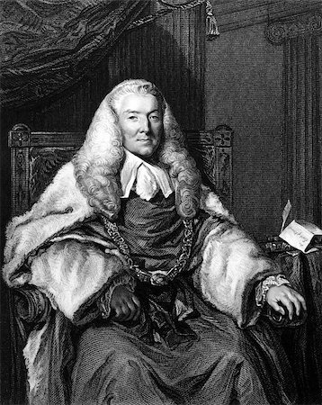 simsearch:400-05685013,k - William Murray, 1st Earl of Mansfield (1705-1793) on engraving from 1832. British barrister, politician and judge noted for his reform of English law. Engraved by H.T.Ryall and published in ''Portraits of Illustrious Personages of Great Britain'',UK,1832. Stock Photo - Budget Royalty-Free & Subscription, Code: 400-07112573