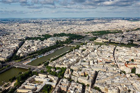 simsearch:400-07111236,k - Aerial View on River Seine from the Eiffel Tower, Paris, France Stock Photo - Budget Royalty-Free & Subscription, Code: 400-07113647