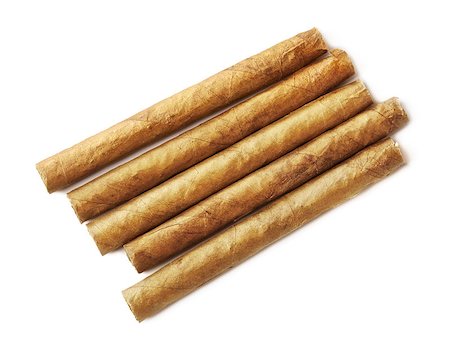 simsearch:400-05207678,k - little cigars close up, isolated on white Stock Photo - Budget Royalty-Free & Subscription, Code: 400-07167044