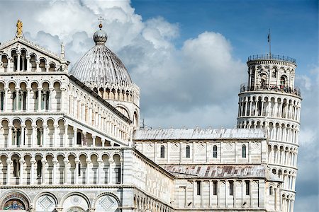 simsearch:400-05672489,k - Picture of the Cathedral Santa Maria Assunta and Leaning Tower of Pisa at the Miracles place in Italy, Europe Stock Photo - Budget Royalty-Free & Subscription, Code: 400-07169681