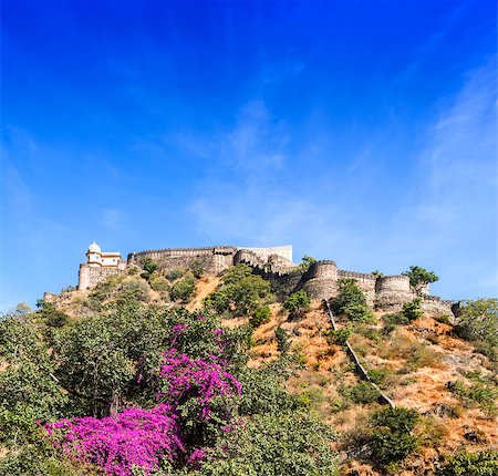 Kumbhalgarh fort, Rajasthan, India.  Kumbhalgarh is a Mewar fortress in the Rajsamand District of Rajasthan state in western India and is known world wide for its great history. Stock Photo - Budget Royalty-Free & Subscription, Code: 400-07174596