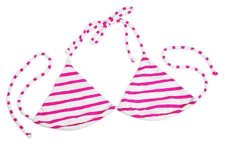 simsearch:400-04313375,k - Striped pink swimming suit isolated on white with clipping path Photographie de stock - Aubaine LD & Abonnement, Code: 400-07170312