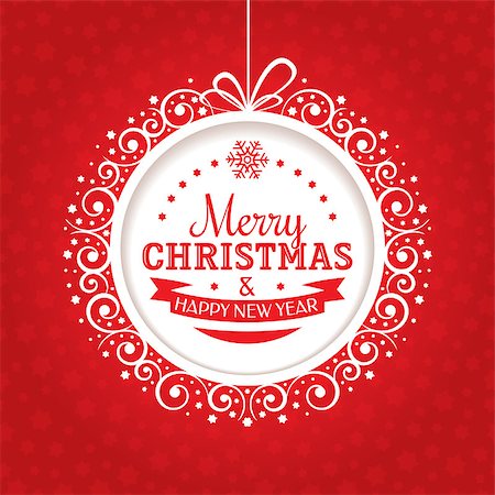 simsearch:400-07257578,k - Christmas greeting card vector illustration Foto de stock - Super Valor sin royalties y Suscripción, Código: 400-07172062