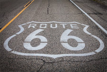 photos of vintage california traffic - Famous Route 66 landmark on the road in Californian desert Stock Photo - Budget Royalty-Free & Subscription, Code: 400-07172113